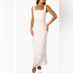 Petal & Pup White Floral Midi Dress